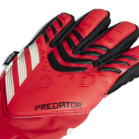 adidas Predator Match Fingersave Gants de Gardien de But Enfants Rouge Blanc Noir