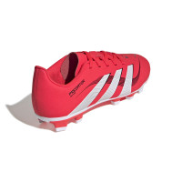 adidas Predator Club Gras / Kunstgras Voetbalschoenen (MG) Kids Rood Wit Zwart