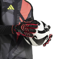 Gants de gardien de but adidas Predator Pro noir rouge