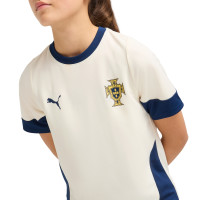 PUMA Portugal Maillot d'Entraînement 2025-2026 Enfants Blanc Cassé Bleu Foncé