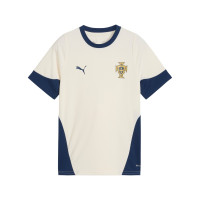 PUMA Portugal Maillot d'Entraînement 2025-2026 Enfants Blanc Cassé Bleu Foncé