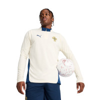 PUMA Portugal Survêtement 1/4-Zip 2025-2026 Blanc Cassé Bleu Foncé Jaune