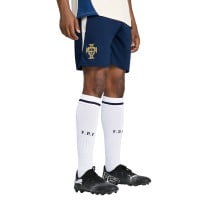 PUMA Portugal Short d'Entraînement 2025-2026 Bleu Foncé Blanc Cassé Jaune