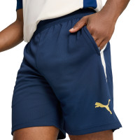 PUMA Portugal Short d'Entraînement 2025-2026 Bleu Foncé Blanc Cassé Jaune