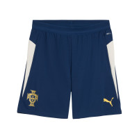 PUMA Portugal Short d'Entraînement 2025-2026 Bleu Foncé Blanc Cassé Jaune