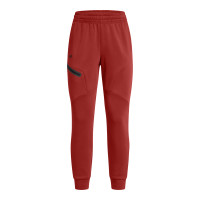 Under Armour Unstoppable Fleece Pantalon de Jogging Femmes Orange Noir