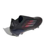 Chaussures de football en gazon sans lacets adidas F50 Elite (FG) noir rouge argenté