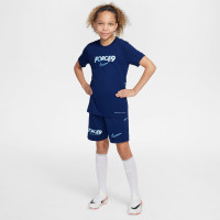 Nike Erling Haaland Academy 25 Short d'Entraînement Enfants Bleu Foncé Bleu Clair