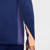 Nike Strike Haut d'Entraînement 1/4-Zip Bleu Foncé Orange