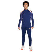 Nike Strike Haut d'Entraînement 1/4-Zip Bleu Foncé Orange