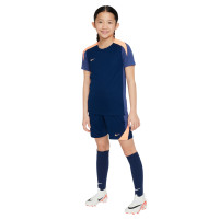 Nike Strike Short d'Entraînement Enfants Bleu Foncé Orange