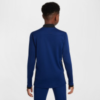 Nike Academy 25 Haut d'Entraînement 1/4-Zip Enfants Bleu Foncé Noir Orange