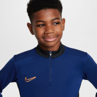 Nike Academy 25 Haut d'Entraînement 1/4-Zip Enfants Bleu Foncé Noir Orange