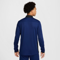 Nike Academy 25 Trainingstrui 1/4-Zip Donkerblauw Zwart Oranje