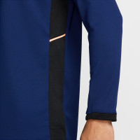 Nike Academy 25 Trainingstrui 1/4-Zip Donkerblauw Zwart Oranje