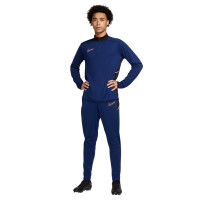 Nike Academy 25 Trainingstrui 1/4-Zip Donkerblauw Zwart Oranje