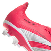 adidas Predator League FT Gazon Naturel Artificiel Chaussures de Foot (MG) Rouge Blanc Noir