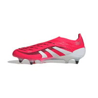 adidas Predator Elite Sans Lacets Crampons Vissés Chaussures de Foot (SG) Rouge Blanc Noir