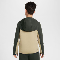 Nike Tech Fleece Sportswear Veste Enfants Beige Vert Foncé Noir