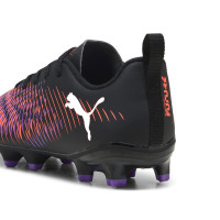 PUMA Future 8 Play Gazon Naturel Artificiel Chaussures de Foot (MG) Noir Mauve Rouge