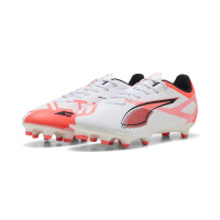 PUMA Ultra 5 Play Gazon Naturel Gazon Artificiel Chaussures de Foot (MG) Blanc Noir Rouge