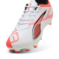 PUMA Ultra 5 Play Gazon Naturel Gazon Artificiel Chaussures de Foot (MG) Blanc Noir Rouge