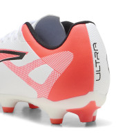 PUMA Ultra 5 Play Gazon Naturel Gazon Artificiel Chaussures de Foot (MG) Blanc Noir Rouge