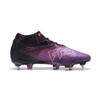 PUMA Future 8 Ultimate Crampons Vissés Chaussures de Foot (SG) Noir Mauve Rouge