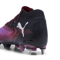 PUMA Future 8 Ultimate Crampons Vissés Chaussures de Foot (SG) Noir Mauve Rouge