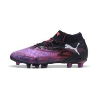 PUMA Future 8 Ultimate Gazon Artificiel Chaussures de Foot (AG) Noir Mauve Rouge