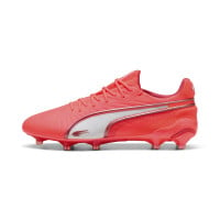 PUMA King Ultimate Gazon Naturel Gazon Artificiel Chaussures de Foot (MG) Rouge Blanc