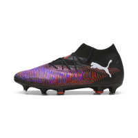 PUMA Future 8 Pro Crampons Vissés Chaussures de Foot (SG) Noir Mauve Rouge