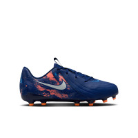 Nike Phantom GX II Haaland Academy Gazon Naturel Gazon Artificiel (MG) Enfants Bleu Foncé Orange Argenté