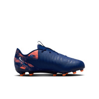 Nike Phantom GX II Haaland Academy Gazon Naturel Gazon Artificiel (MG) Enfants Bleu Foncé Orange Argenté