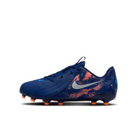 Nike Phantom GX II Haaland Academy Gazon Naturel Gazon Artificiel (MG) Enfants Bleu Foncé Orange Argenté