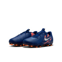 Nike Phantom GX II Haaland Academy Gazon Naturel Gazon Artificiel (MG) Enfants Bleu Foncé Orange Argenté