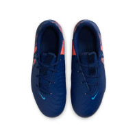 Nike Phantom GX II Haaland Academy Gazon Naturel Gazon Artificiel (MG) Enfants Bleu Foncé Orange Argenté