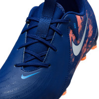 Nike Phantom GX II Haaland Academy Gazon Naturel Gazon Artificiel (MG) Enfants Bleu Foncé Orange Argenté