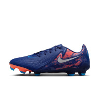 Nike Phantom GX II Haaland Academy Gazon Naturel Gazon Artificiel (MG) Bleu Foncé Orange Argenté