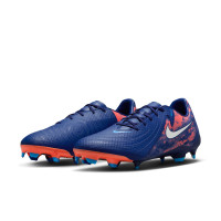 Nike Phantom GX II Haaland Academy Gazon Naturel Gazon Artificiel (MG) Bleu Foncé Orange Argenté