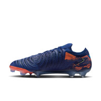 Nike Phantom GX II Haaland Elite Gazon Naturel Chaussures de Foot (FG) Bleu Foncé Orange Argenté