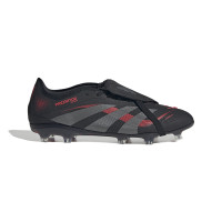 adidas Predator Pro FT Gazon Naturel Chaussures de Foot (FG) Noir Gris Rouge