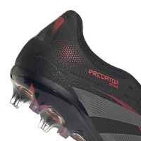 adidas Predator Pro FT Gazon Naturel Chaussures de Foot (FG) Noir Gris Rouge