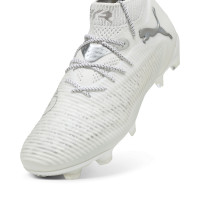 PUMA Future 8 Ultimate Gazon Naturel Chaussures de Foot (FG) Blanc Argenté