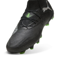 PUMA Future 8 Pro Gazon Naturel Artificiel Chaussures de Foot (MG) Noir Gris Vert