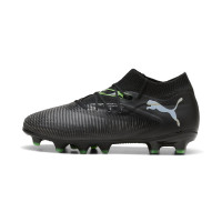 PUMA Future 8 Pro Gazon Naturel Artificiel Chaussures de Foot (MG) Enfants Noir Gris Vert