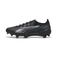 PUMA Ultra 5 Ultimate Gazon Naturel Chaussures de Foot (FG) Noir Argenté Bleu