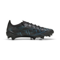 PUMA Ultra 5 Ultimate Gazon Naturel Chaussures de Foot (FG) Noir Argenté Bleu