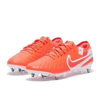 Nike Tiempo Legend 10 Elite IJzeren-Nop Voetbalschoenen (SG) Pro Player Felrood Wit