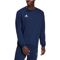 Pull à col rond adidas Entrada 22 bleu foncé et blanc